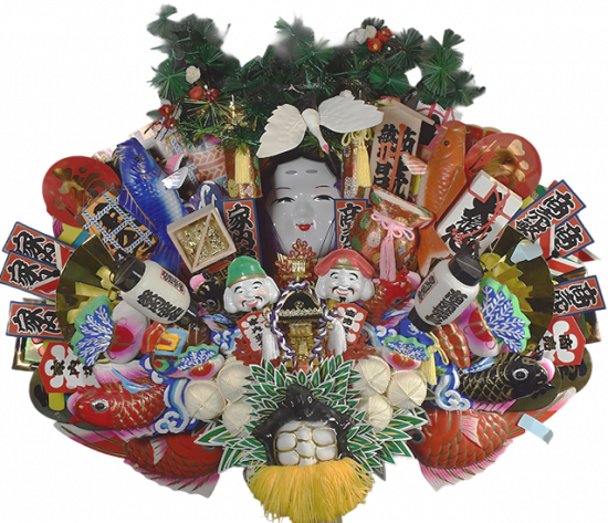 ◎尺2寸 熊手飾り 台付け有り【杉澤流-基本】