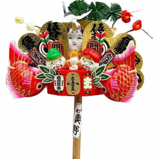 ●初めての方にお勧め！4寸縁起熊手台付-小判