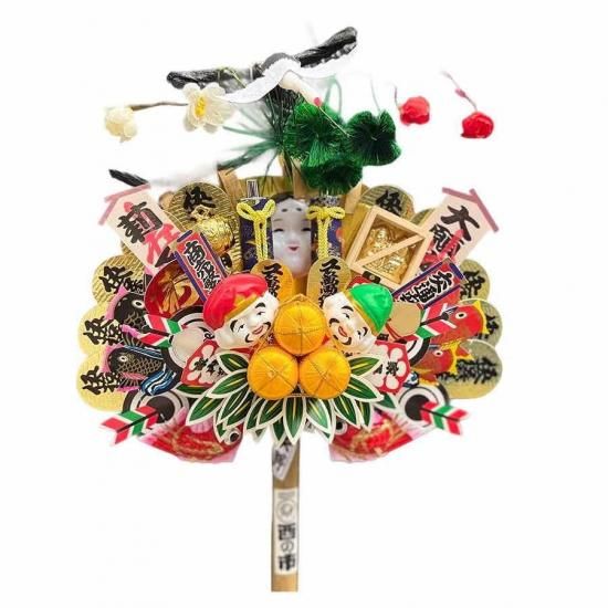 ●貴方の今年の目標を札に入れます。それぞれの4寸熊手！