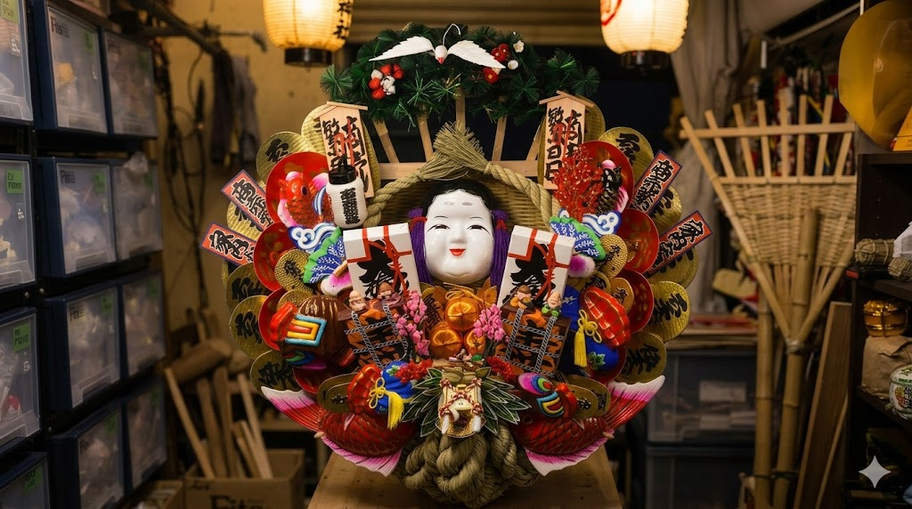 縁起屋本舗特製、尺2ザル。小銭まで救い上げるという意味が込められた最高傑作。