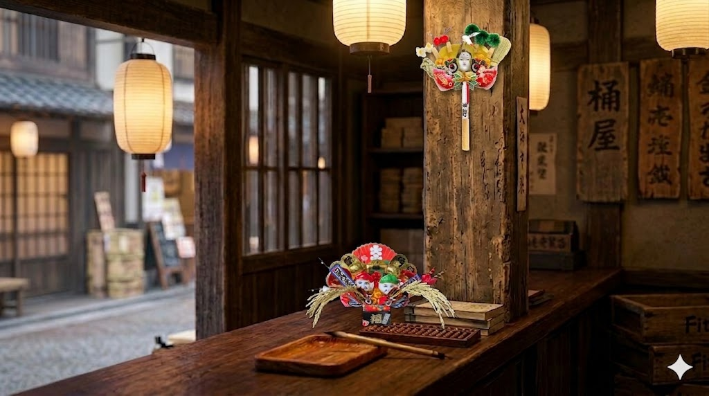 宇宙の運気を鷲掴みにするために出世していく熊手のイメージ